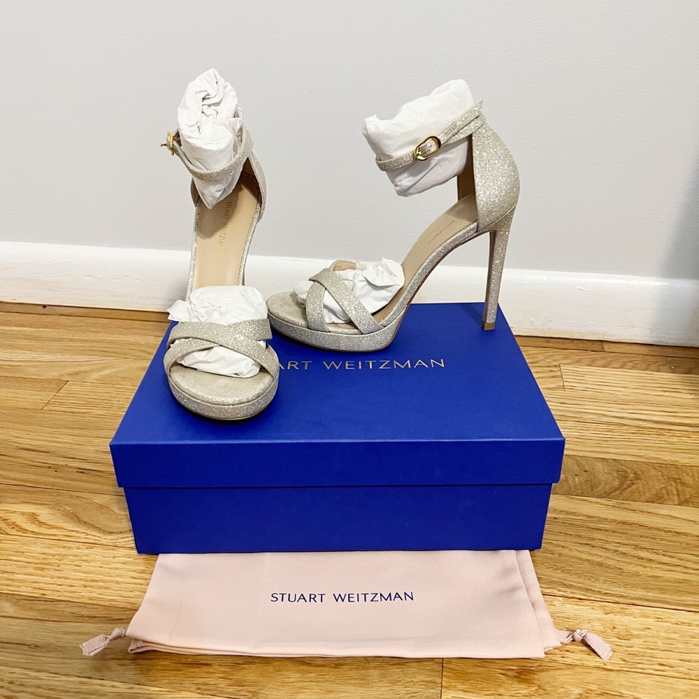 Stuart Weitzman Glitter Heel - size 7